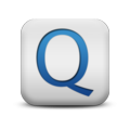 116530-matte-blue-and-white-square-icon-alphanumeric-letter-qq